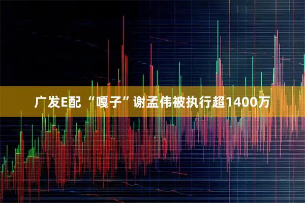 广发E配 “嘎子”谢孟伟被执行超1400万