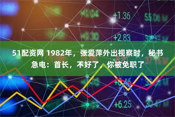 51配资网 1982年，张爱萍外出视察时，秘书急电：首长，不好了，你被免职了