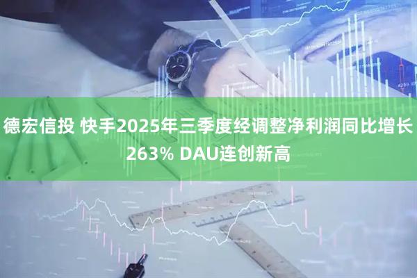德宏信投 快手2025年三季度经调整净利润同比增长263% DAU连创新高