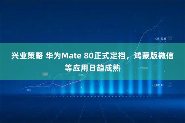 兴业策略 华为Mate 80正式定档，鸿蒙版微信等应用日趋成熟